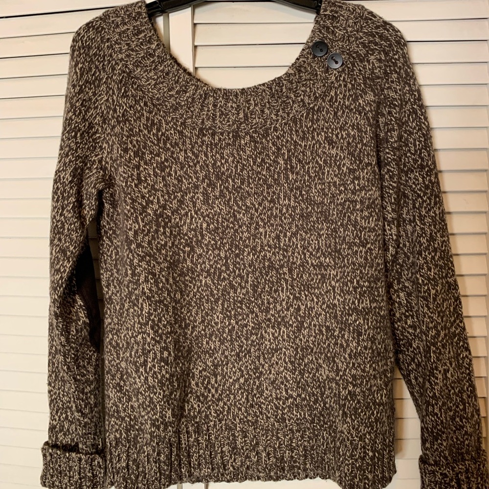 Old Navy brown beige “ragg wool” look sweater Sz L